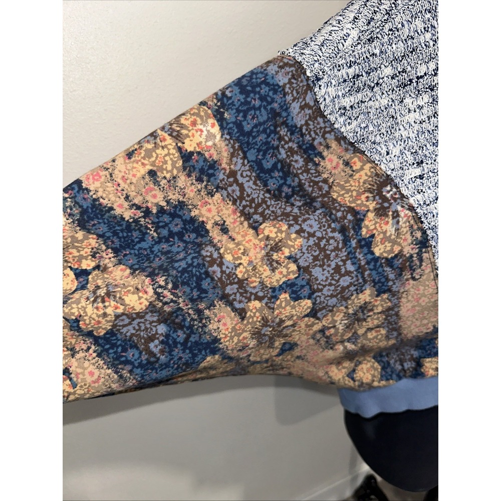 anthropologie Vintage Marcella Blue Knit Wool Crew neck Size S - Picture 3 of 7